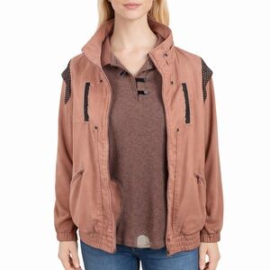 Vintage Jamie Sadock Twin Set Polo Top & Bomber Jacket Dusty Pink Golf Size M